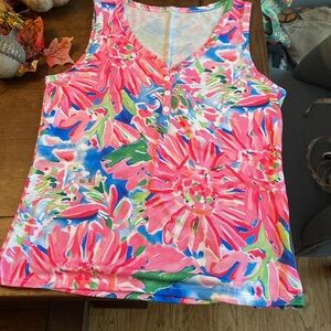 Ladies Bright Floral Tank- Medium